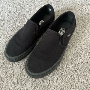 Black Vans Slip On Shoes Size 8 Women’s